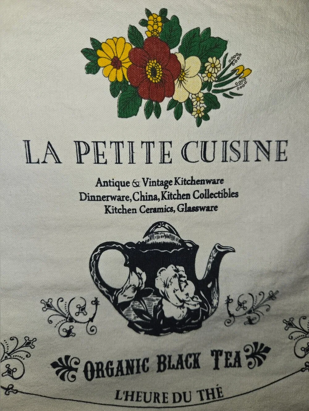 Vintage French Country Reversible Fabric Placemats Set of 2 Tea & Silverware Pri